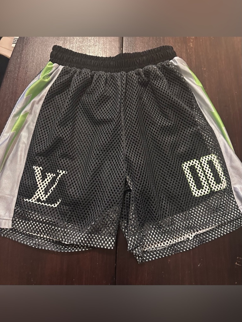 LV Black and Neon Green Jersey & Shorts Set - Picture 3 of 9